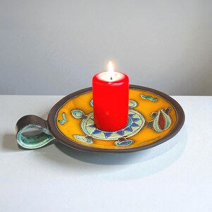 Castiçal de cerâmica artesanal – Zeppelin Design & Trees – Suporte para vela em cerâmica