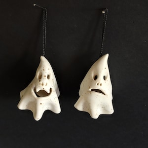 Halloween white ghost ornament, halloween scene party decoration, funny white ghost home decor, hanging ghost, kids room wall hangers decor