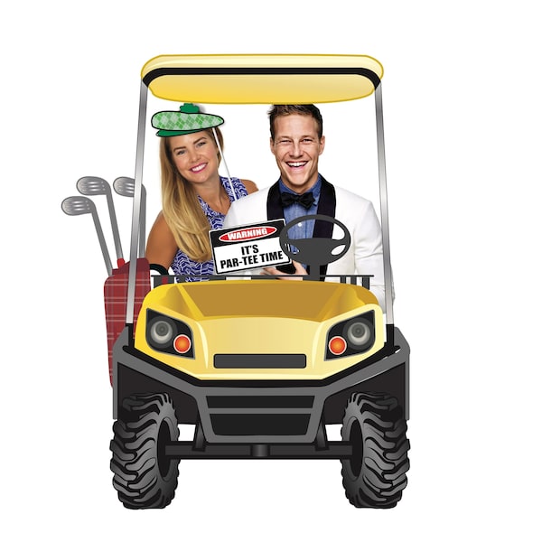 Large Golf Cart prop - Digital File - party decoration, Photo Booth, golf costume, theme party