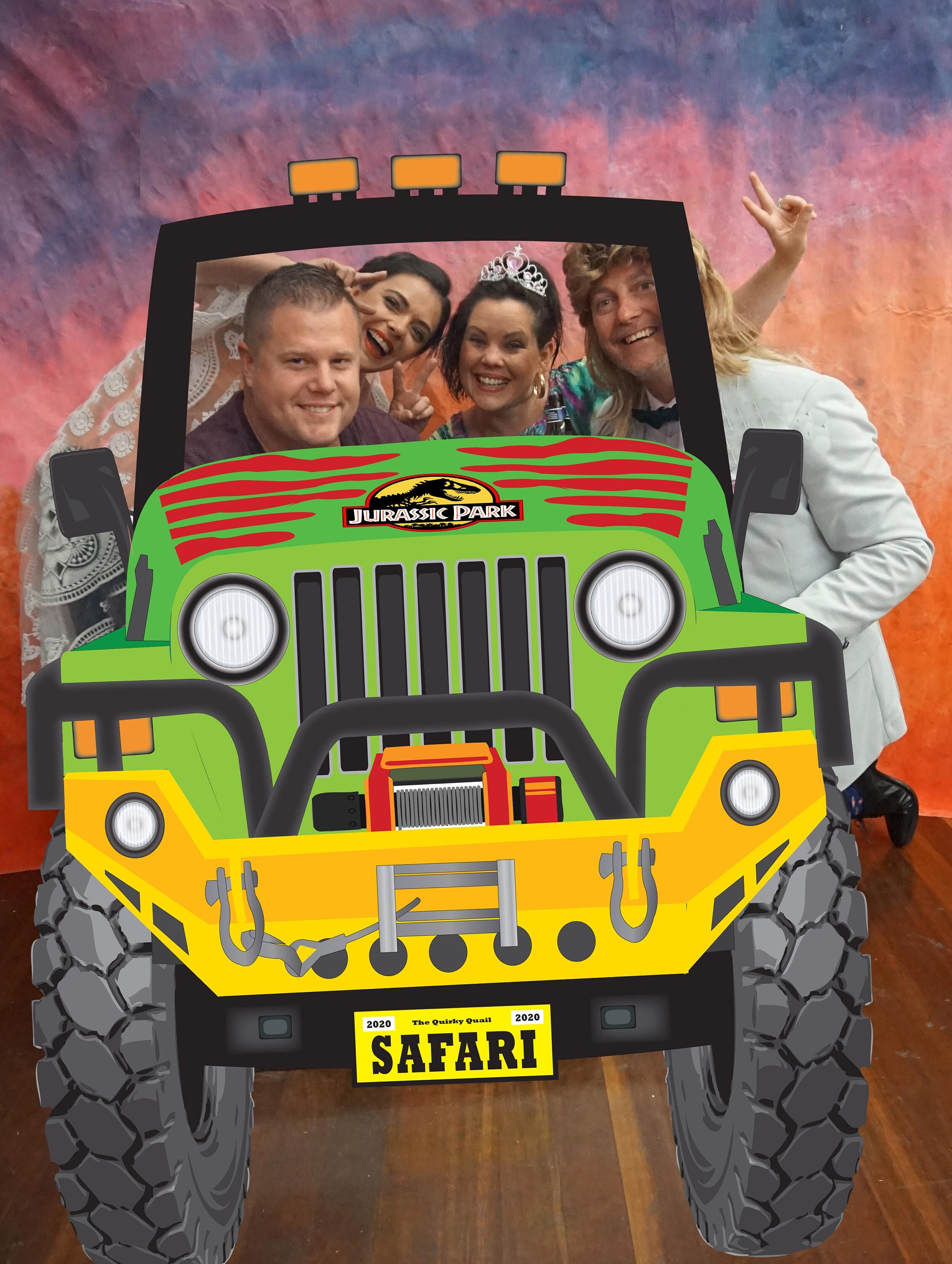 Safari Photo Booth Prop Digital File Dinosaur Party, Safari Car, Trex