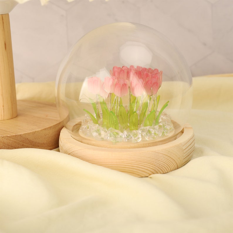 Luz nocturna de tulipán personalizada, nombre personalizado, lámpara de tulipán de flores LED, regalo de tulipán, decoración de la habitación, decoración de la guardería, regalo de cumpleaños, regalo para ella, regalo para mamá imagen 4