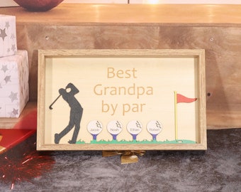 Regalo personalizado para papá, regalo personalizado del padre, mejor abuelo por adorno par, mejor papá por signo par, regalos de Navidad para papá, regalos para el marido