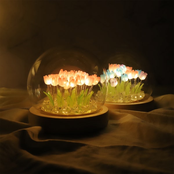 Aangepaste Tulp Bloem Nachtlampje, Handgemaakte Diy Tulpenlampen, Room Decor Bloemenlamp, Valentijnsdag Handgemaakt Cadeau, Verjaardagscadeau, Cadeau voor haar