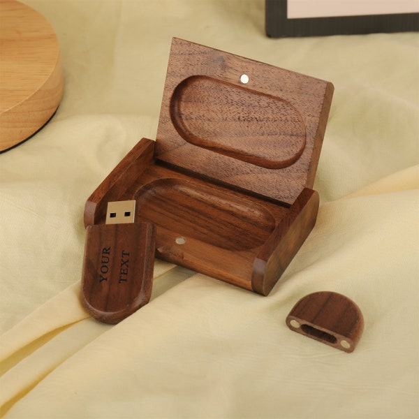 Personalisiertes Holz USB Stick, Holz USB Stick mit Gravur, Video / Foto Hochzeit USB-Stick mit Gravur, Andenken Geschenk, 8-128GB