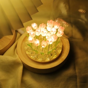 Luz nocturna de tulipán personalizada, nombre personalizado, lámpara de tulipán de flores LED, regalo de tulipán, decoración de la habitación, decoración de la guardería, regalo de cumpleaños, regalo para ella, regalo para mamá imagen 8