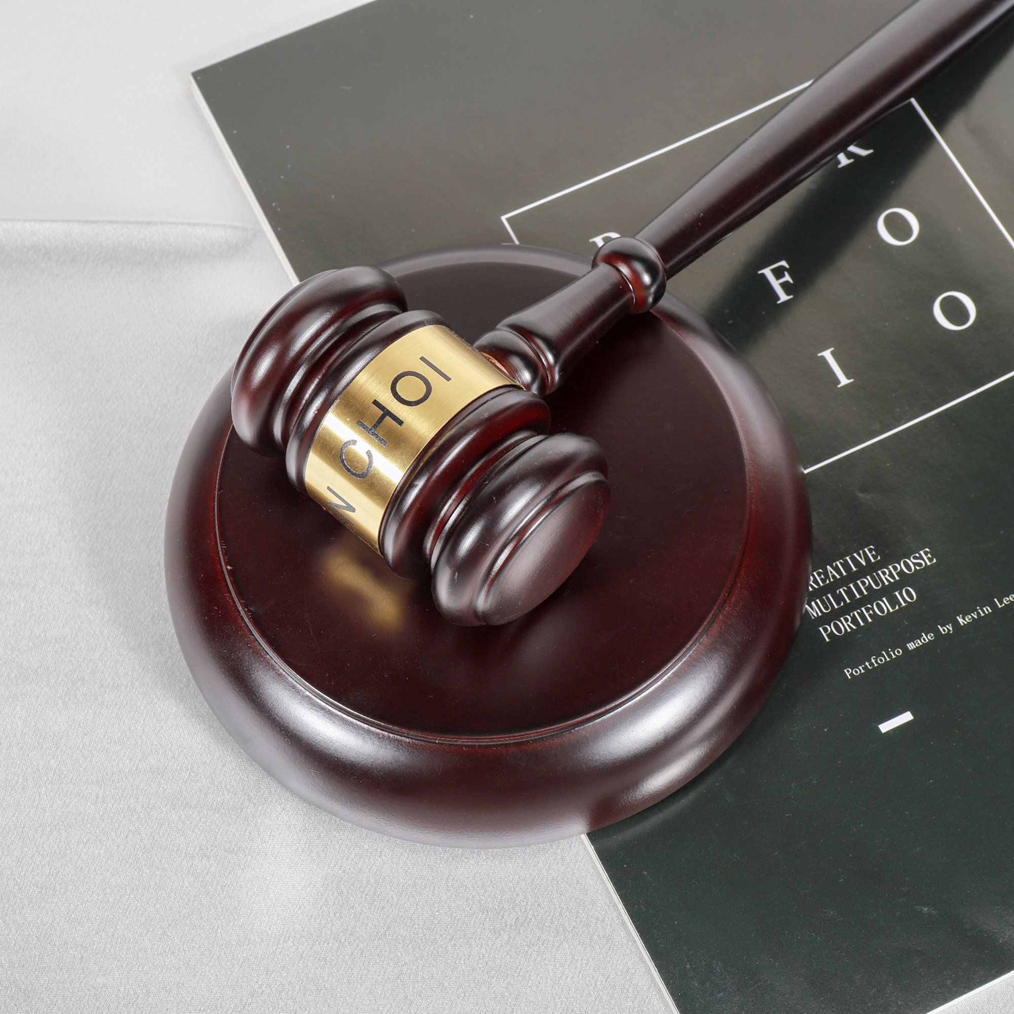 Personalized Wooden Gavel Set Judges Gavel With Sound Block Wooden