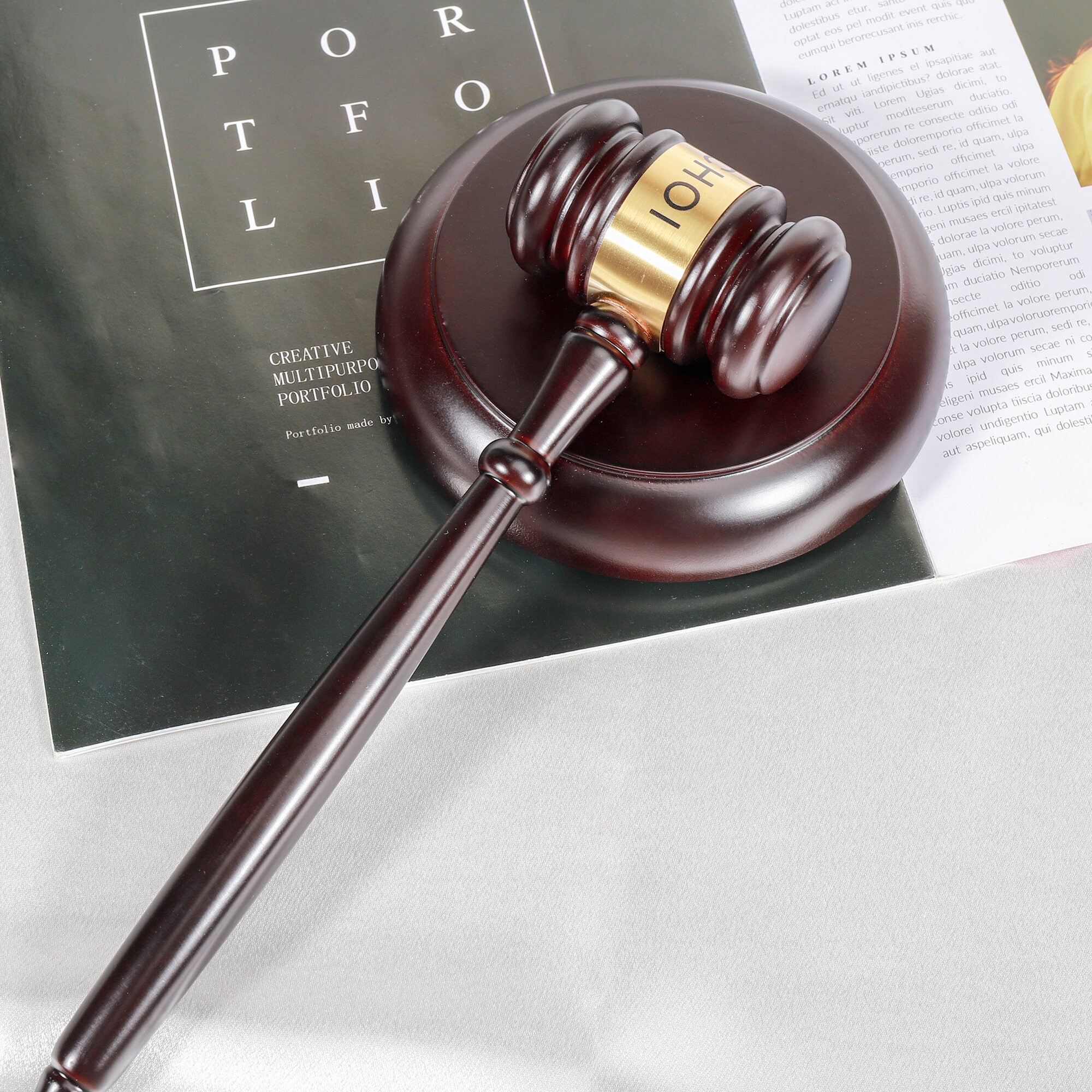 Personalized Wooden Gavel Set Judges Gavel With Sound Block Wooden