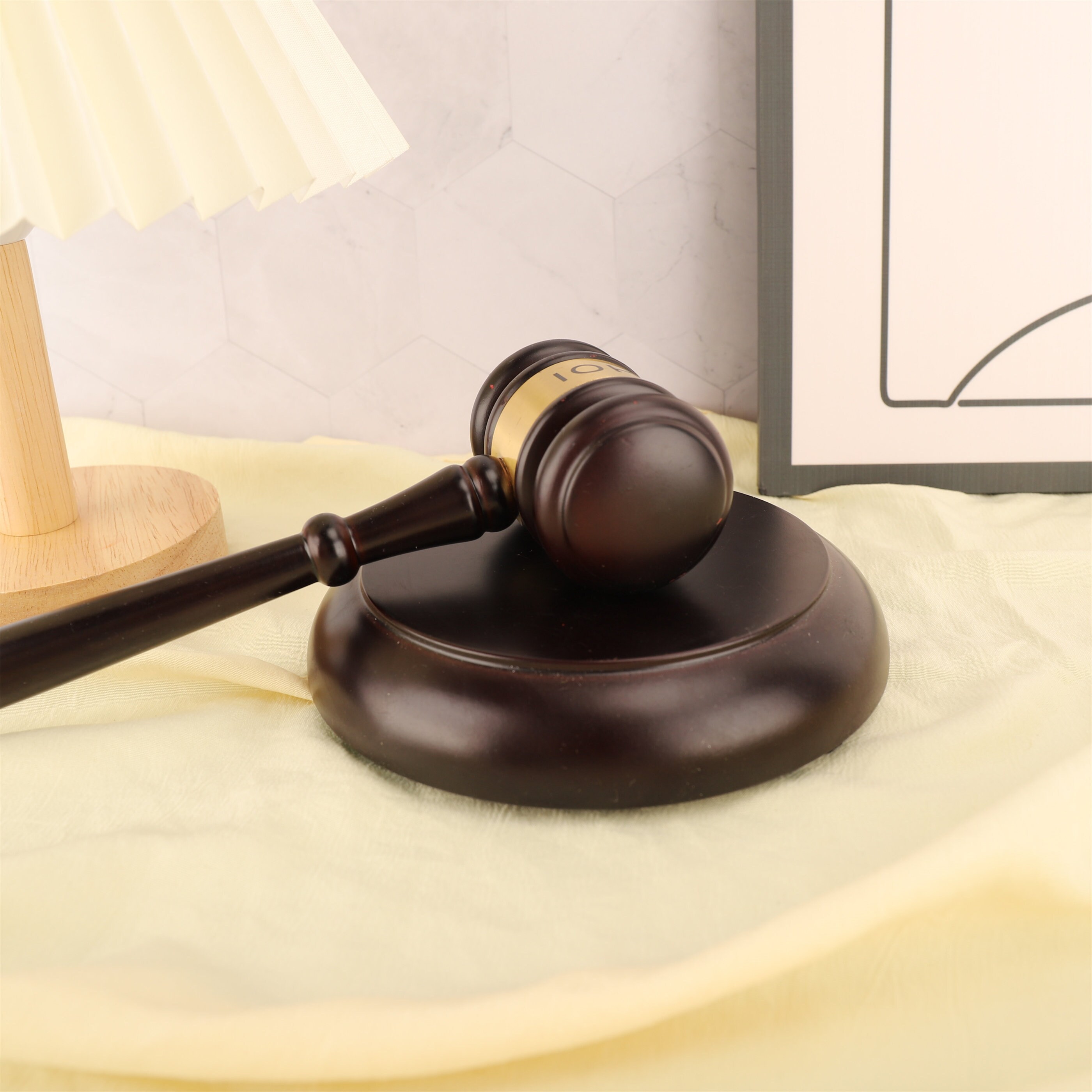 Personalized Wooden Gavel Set Judges Gavel With Sound Block Wooden