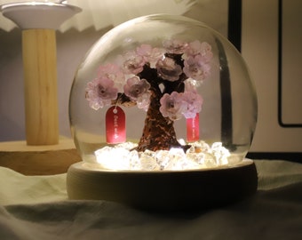 Custom Cherry Flower Night Light With Name, Handmade DIY Peach Flower Lamp, Floral Lamp Room Decor, Birthday Gift, Gift For Her,Mothers Gift