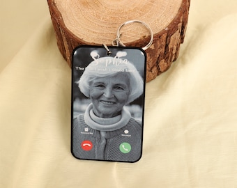 The Call I Wish I Could Take Custom Photo Keychain,Personalized Memorial Picture Keychain,Memorial Sympathy Keepsake Gifts, Gift For Parents