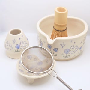 大丈夫ですよ | 手作りの抹茶茶碗と茶筅立てのティーセット（お皿付き）
