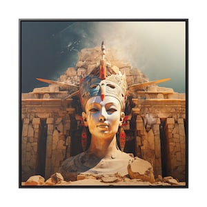 Pharaoh Queen by Mood Cat Studio, Original Art, Framed Canvas Prints, square