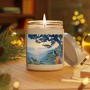 Mood Cat Original Artwork &quot;Bird in Tree&quot;, Scented Candles, 9oz