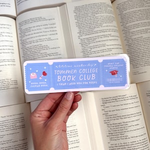 Tommen College Book Club Lesezeichen, Lesezeichen Gutschein, Kavanagh Lesezeichen, Romanze Lesezeichen, Bücherwurm Geschenk, Buchliebhaber Lesezeichen