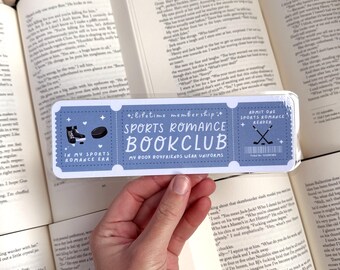 Sports Romance Book Club Bookmark: Hockey Romance Gift
