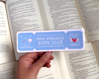 Dark Romance Book Club Bookmark: Ticket Voucher, Bookish Gift