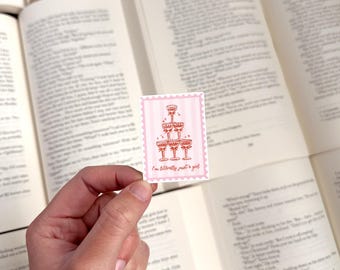 I'm Literally Just A Girl Stamp Sticker, Pop Girly, Bookish Stamp Sticker, Kindle Accessory, Bookish Accessory, Bookworm Gift, Bookish Gift