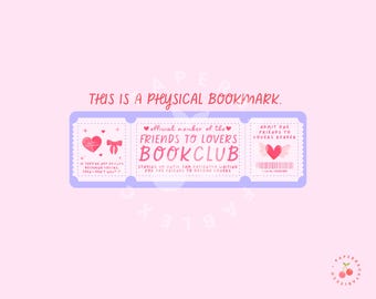 Friends to Lovers Book Club Bookmark: Laminated Reader Gift