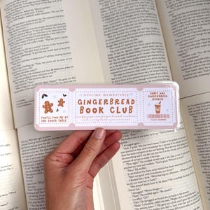 Lebkuchen Buchclub Lesezeichen, Lesezeichen Gutschein, Winter Lesezeichen, Weihnachts Lesezeichen, Winter Themen Lesezeichen, Cozy Vibes