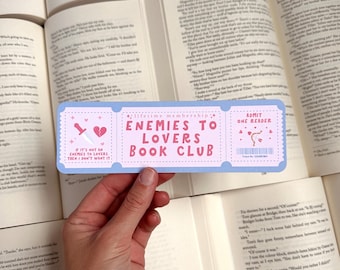 Enemies to Lovers Book Club Bookmark: Laminated Reader Gift