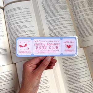 Fantasy Romantik Buchclub Lesezeichen, Lesezeichen Gutschein, Romantasy Lesezeichen, niedliches Lesezeichen, Bücherwurm Geschenk, Romantik Lesezeichen
