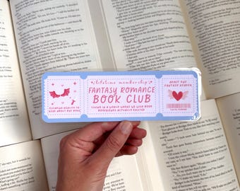 Fantasy Romance Book Club Ticket Bookmark: Bookish Gift