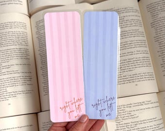 Right Where You Left Me Bookmark: Laminated Cardstock with Tassel
