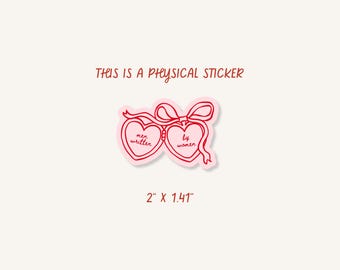Men Written By Women Locket Sticker: Bookish Kindle Accessory