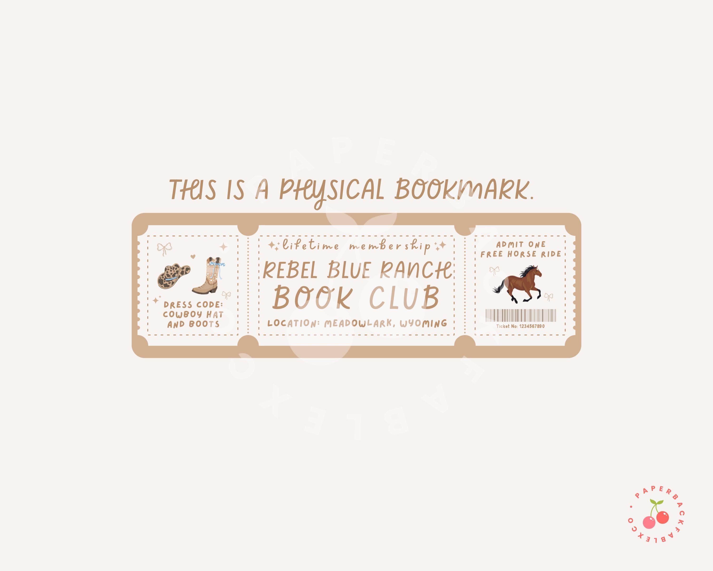 Cowboy Book Club Bookmark: Rebel Blue Ranch, Meadowlark Series
