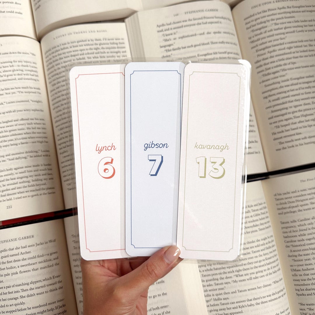 Tommen College Bookmark: Personalized Jersey Number, Bookish Gift - Etsy
