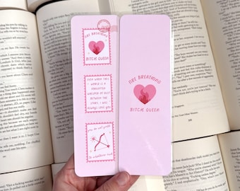 ToG Stamps Bookmark, Fire Breathing Bitch Queen, Fantasy Bookish Gift