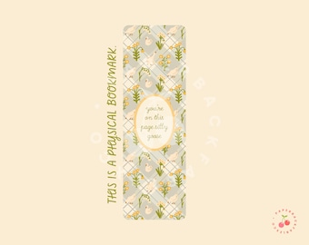 Goose Bookmark: Laminated Cardstock Bookmark with Tassel Option