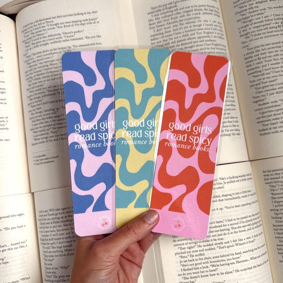 Spicy Romance Books Bookmark, Laminated Cardstock, Bookish Gift