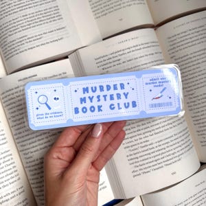 Murder Mystery Book Club Bookmark, Thriller Bookmark, Cute Bookmarks, True Crime Bookmark, Cute Bookmark, Bookworm Gift, Thriller Merch