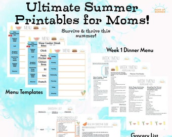 Summer Mom Planner: Meal Plans, Activities, Devotionals (PDF Printable)