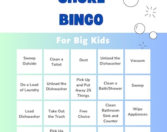 BINGO Chore Chart for Kids: Fun Printable Reward System (PDF Download)