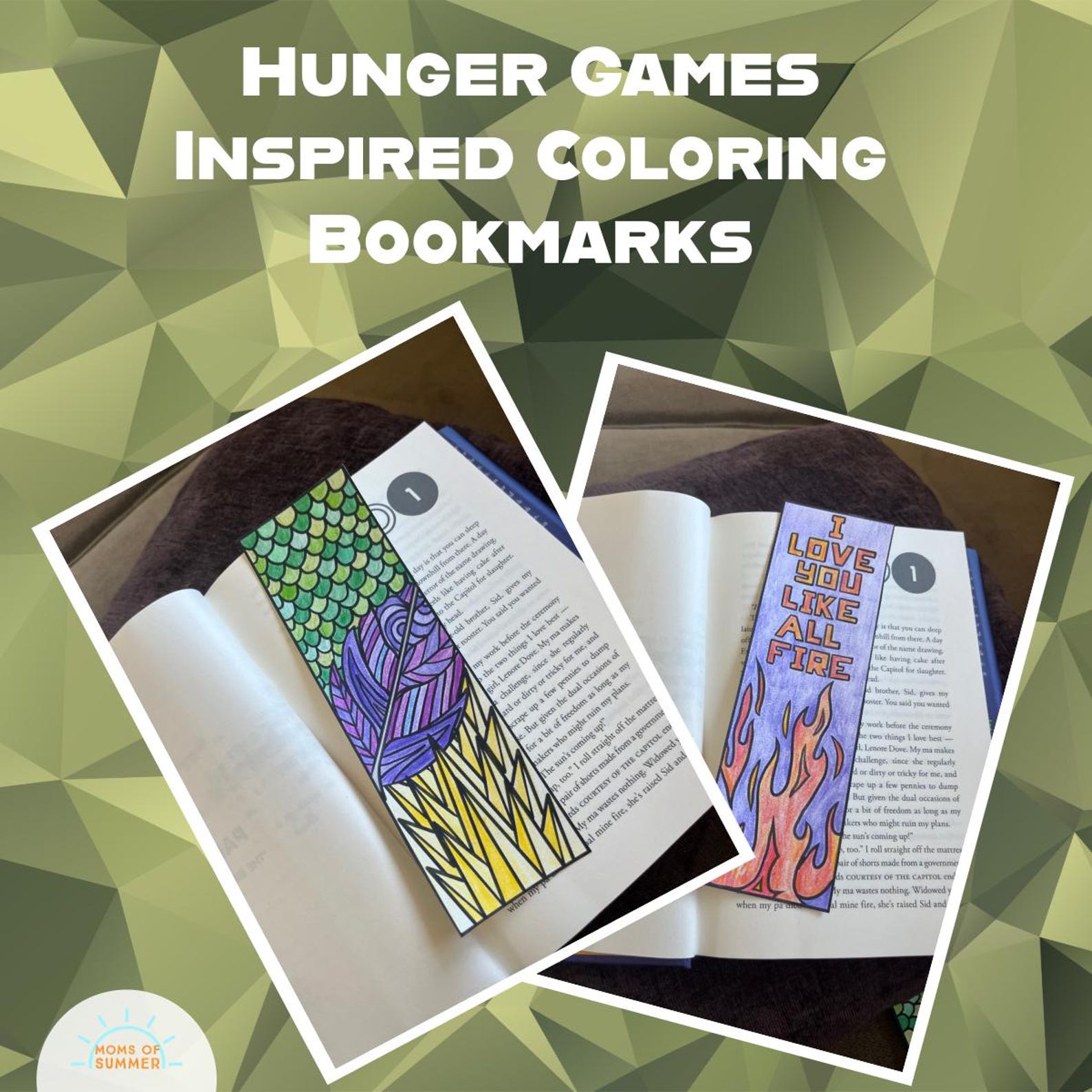 Hunger Games Coloring Bookmarks Printable DIY Set (digital Download