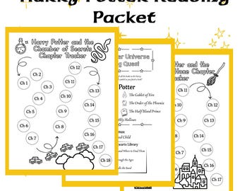Harry Potter Series Reading Tracker | Magical Book Tracker, Fantasy Reading Journal Pages, Coloring Reading Log (Printable PDF)