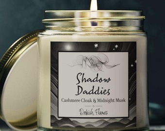 Shadow Daddies | Cashmere Cloak & Midnight Musk Candle | Romantasy Bookish Candle, Gift for Readers, Fantasy Candle (4oz)