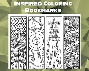 Hunger Games Coloring Bookmarks | Printable DIY Set (Digital Download)