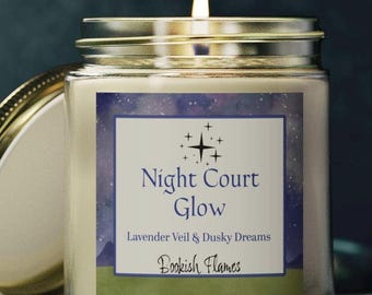 Night Court Glow Candle | Lavender Veil, Bookish Romantasy (4oz)