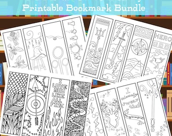 Fantasy Coloring Bookmarks: YA/Middle Grade Inspired (Printable PDF)