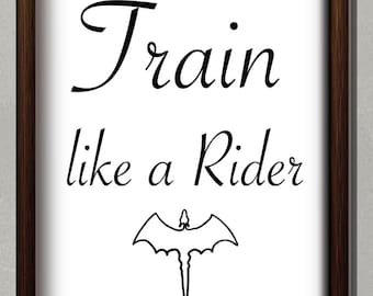 Fourth Wing Dragon Rider Poster: Motivational Gym Decor (Digital Download)