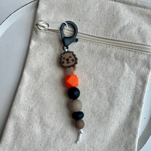 Cute Lion Keychain | Lion Purse Charm | Lion Zipper Pull | Diaper Bag Charm