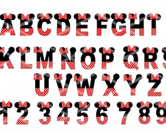 Minnie Lettering Minnie Mouse Pink Polka Dot SVG PNG JPEG - Etsy