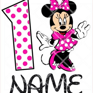 Minnie Maus Personalisierte Geburtstag Design png svg pdf jpeg rosa
