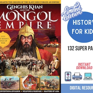 Mongol Empire History Kids Printable History, Genghis Khan History Homeschool Printable History Teacher, World History kids, History of Asia