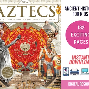 Ancient Aztecs, Ancient History Ebooks for Kids, Printable History book, Fun Stories, Educational Ebook, History for Kids, History Teacher