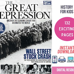 Great Depression History for Kids History Homeschool Resource Social Studies for Kids World History Homeschool Printables Kids History eBook