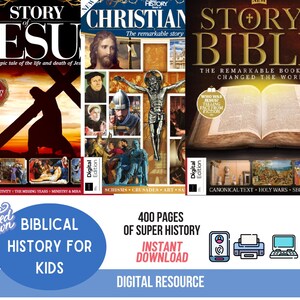 Biblical History for kids, Printable Bible Christian History for kids, Ancient History Printable, Christian Homeschool History Teacher